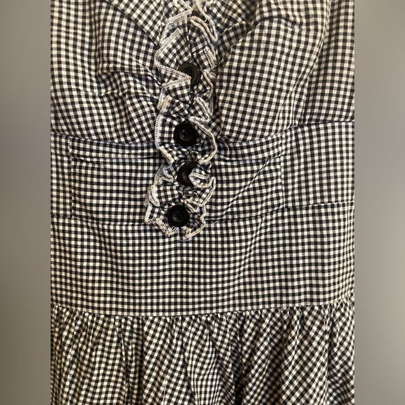 White and Dark Navy BeBe sundress - Picture 2 of 3